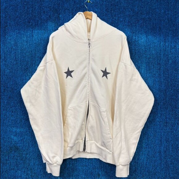 Renee Rapp Bite Me Tour Beige Oversized Zip-Up Hoodie Size XXL - Picture 3 of 4